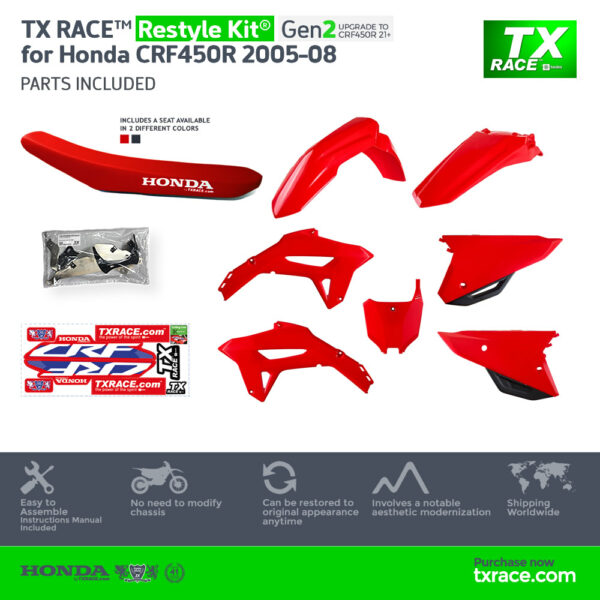TX RACE™ Restyle Kit® Gen2 for Honda CRF450R 2005-2008