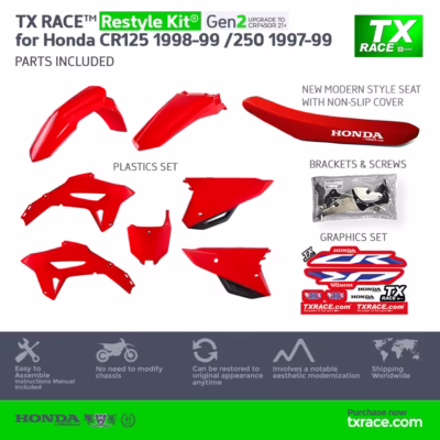 TX RACE™ Restyle Kit® Gen2 for Honda CR125 1998-1999 / CR250 1997-1999
