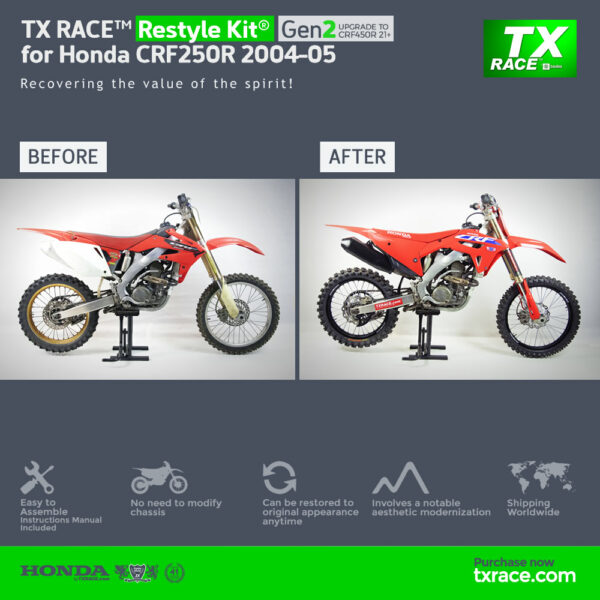 TX RACE™ Restyle Kit® Gen2 for Honda CRF250R 2004-2005