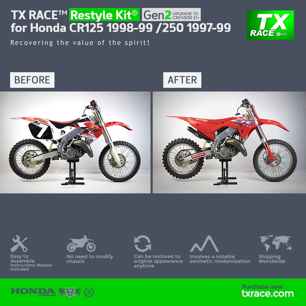 TX RACE™ Restyle Kit® Gen2 for Honda CR125 1998-1999 CR250 1997