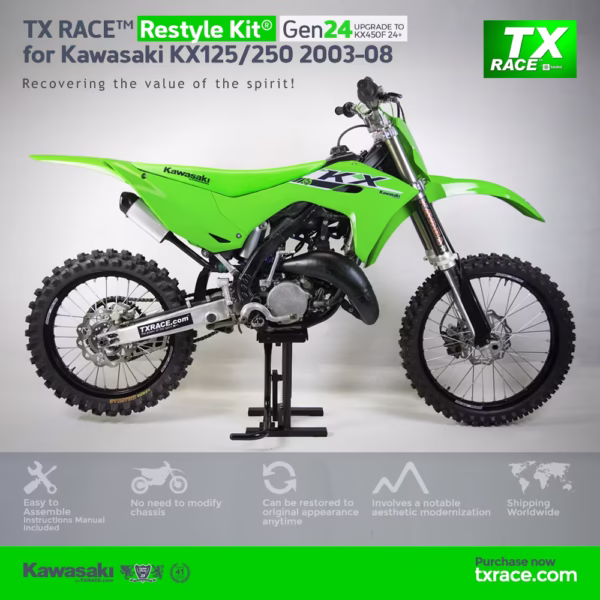 TX RACE™ Restyle Kit® Gen24 for Kawasaki KX125/250 2003 2004 2005 2006 2007 2008