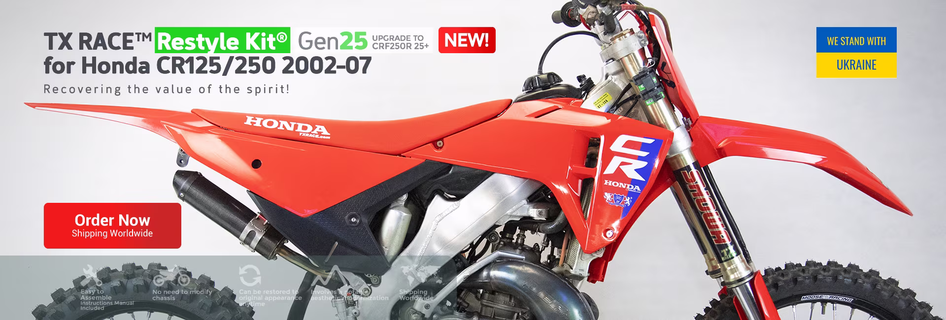 TX RACE™ Restyle Kit® Gen25 for Honda CR125/250 2002 2003 2004 2005 2006 2007