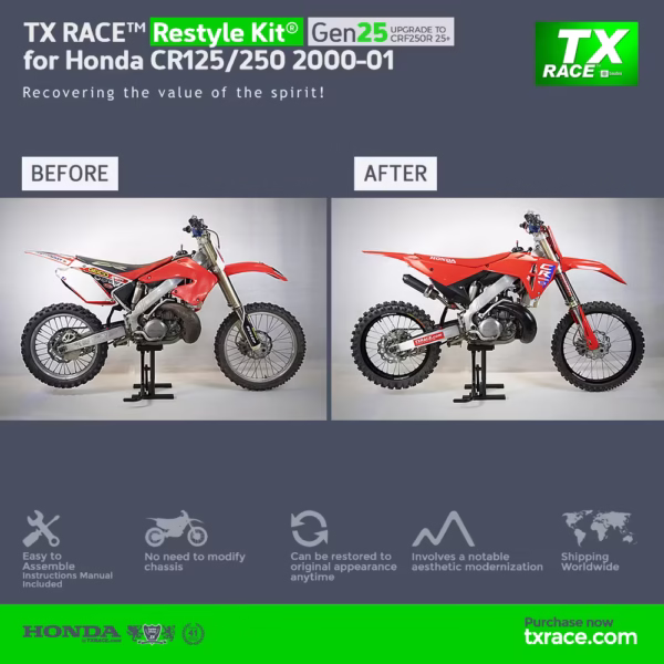 TX RACE™ Restyle Kit® Gen25 for Honda CR125/250 2000-2001